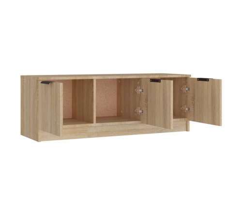 Mueble de TV madera contrachapada roble Sonoma 102x35x36,5 cm