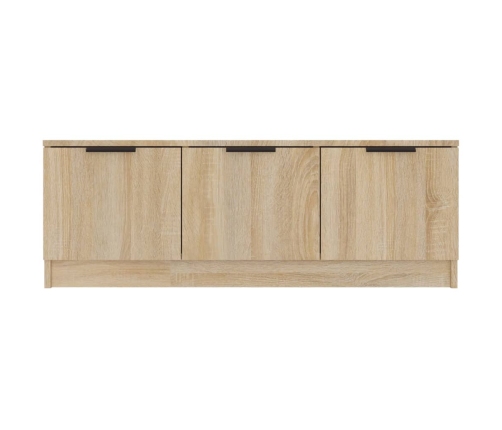 Mueble de TV madera contrachapada roble Sonoma 102x35x36,5 cm