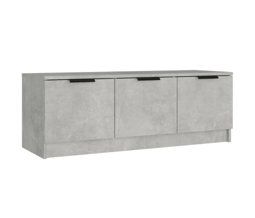 Mueble de TV madera contrachapada gris hormigón 102x35x36,5 cm