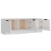 Mueble de TV madera contrachapada blanco brillo 102x35x36,5 cm