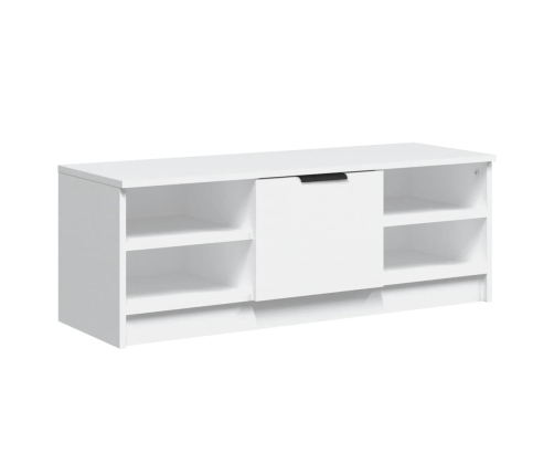 Mueble de TV madera contrachapada blanco 102x35,5x36,5 cm