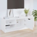 Mueble de TV madera contrachapada blanco 102x35,5x36,5 cm