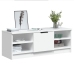 Mueble de TV madera contrachapada blanco 102x35,5x36,5 cm