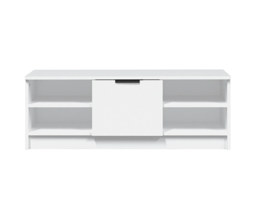 Mueble de TV madera contrachapada blanco 102x35,5x36,5 cm