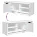 Mueble de TV madera contrachapada blanco 102x35,5x36,5 cm