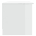 vidaXL Mueble de TV madera contrachapada blanco brillo 102x35,5x36,5cm