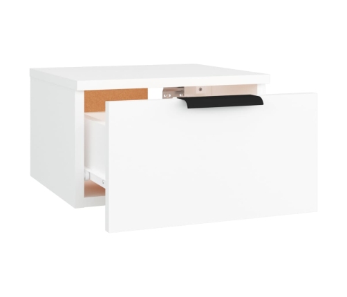 Mesitas de noche de pared 2 uds blanco 34x30x20 cm