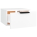 Mesitas de noche de pared 2 uds blanco 34x30x20 cm