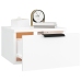 Mesitas de noche de pared 2 uds blanco 34x30x20 cm