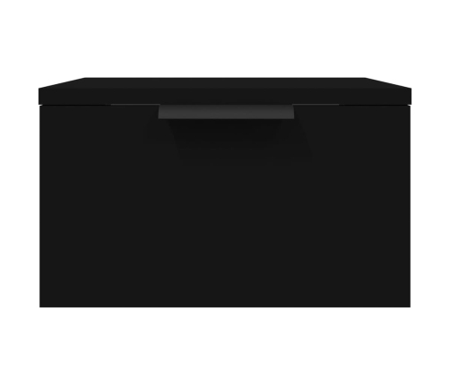 Mesitas de noche de pared 2 uds negro 34x30x20 cm