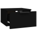 Mesitas de noche de pared 2 uds negro 34x30x20 cm