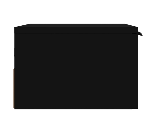 Mesitas de noche de pared 2 uds negro 34x30x20 cm