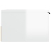 Mesitas de noche de pared 2 uds blanco brillo 34x30x20 cm