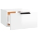 Mesitas de noche de pared 2 uds blanco brillo 34x30x20 cm