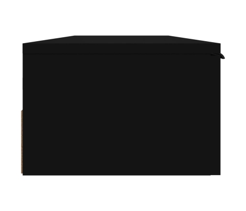 Armario de pared madera contrachapada negro 102x30x20 cm