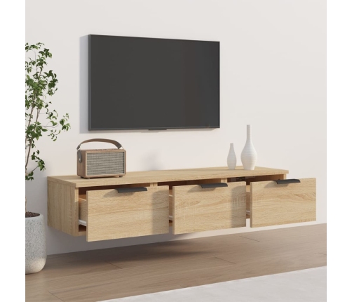 vidaXL Armario de pared madera de ingeniería roble sonoma 102x30x20 cm