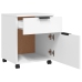 Archivador con ruedas madera contrachapada blanco 45x38x54 cm