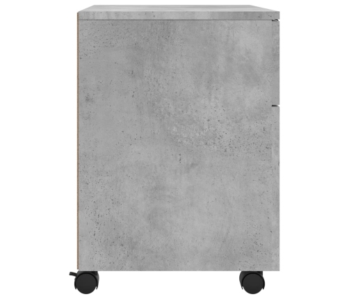 Archivador ruedas madera contrachapada gris hormigón 45x38x54cm