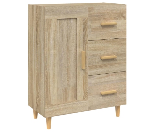 Aparador de madera contrachapada roble Sonoma 69,5x34x90 cm