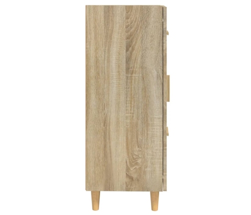 Aparador de madera contrachapada roble Sonoma 69,5x34x90 cm