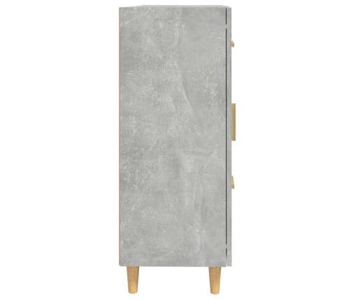 Aparador de madera contrachapada gris hormigón 69,5x34x90 cm