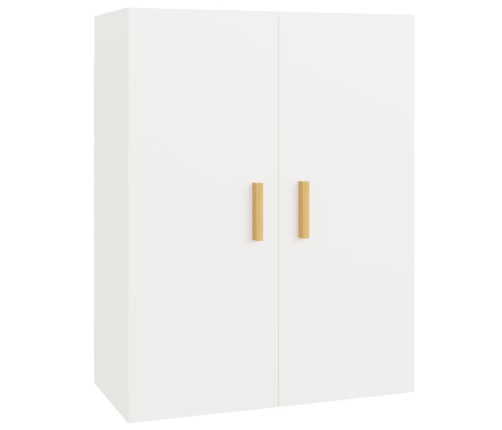 Armario de pared colgante blanco 69,5x34x90 cm