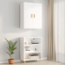 Armario de pared colgante blanco 69,5x34x90 cm