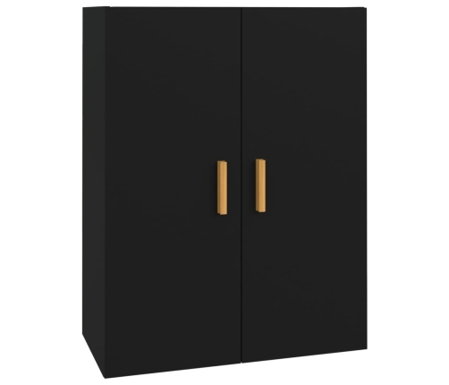 Armario de pared colgante negro 69,5x34x90 cm