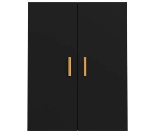 Armario de pared colgante negro 69,5x34x90 cm