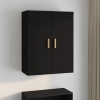 Armario de pared colgante negro 69,5x34x90 cm