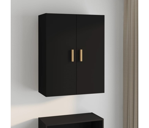 Armario de pared colgante negro 69,5x34x90 cm