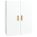 Armario de pared colgante blanco brillante 69,5x34x90 cm