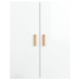 Armario de pared colgante blanco brillante 69,5x34x90 cm