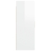 Armario de pared colgante blanco brillante 69,5x34x90 cm