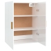 Armario de pared colgante blanco brillante 69,5x34x90 cm