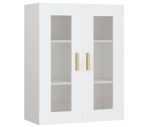 Armario de pared colgante blanco 69,5x34x90 cm