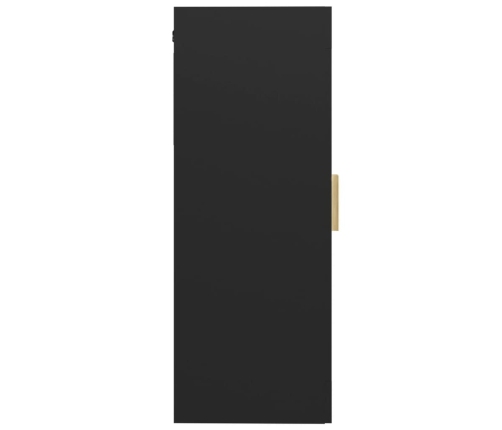 Armario de pared colgante negro 69,5x34x90 cm