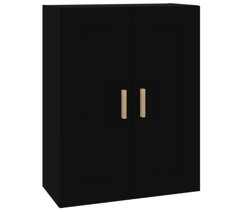 Armario de pared madera de ingeniería negro 69,5x32,5x90 cm