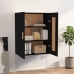 Armario de pared madera de ingeniería negro 69,5x32,5x90 cm