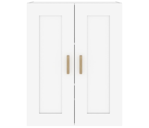 vidaXL Armario pared madera contrachapada blanco brillo 69,5x32,5x90cm