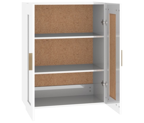 vidaXL Armario pared madera contrachapada blanco brillo 69,5x32,5x90cm