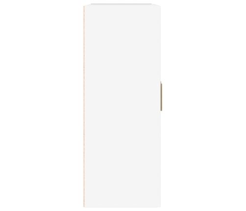 vidaXL Armario pared madera contrachapada blanco brillo 69,5x32,5x90cm