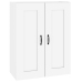 Armario de pared colgante blanco brillante 69,5x32,5x90 cm