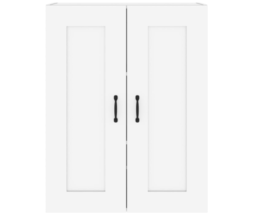 Armario de pared colgante blanco brillante 69,5x32,5x90 cm