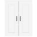 Armario de pared colgante blanco brillante 69,5x32,5x90 cm