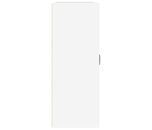 Armario de pared colgante blanco brillante 69,5x32,5x90 cm