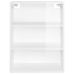 Armario de pared colgante blanco brillante 69,5x32,5x90 cm