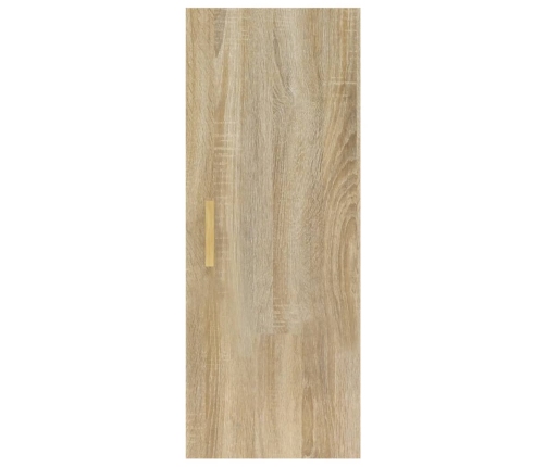 Armario de pared madera contrachapada color roble 34,5x34x90 cm