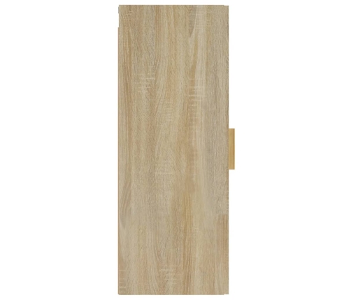 Armario de pared madera contrachapada color roble 34,5x34x90 cm