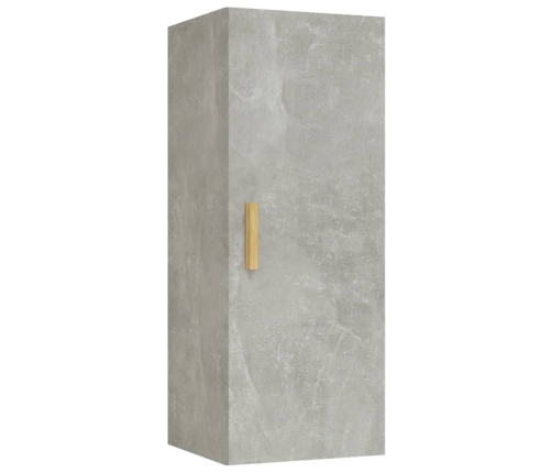 Armario de pared contrachapada gris hormigón 34,5x34x90 cm